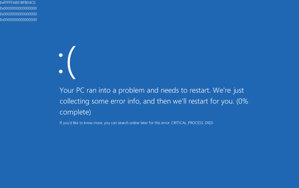 win8电脑蓝屏
